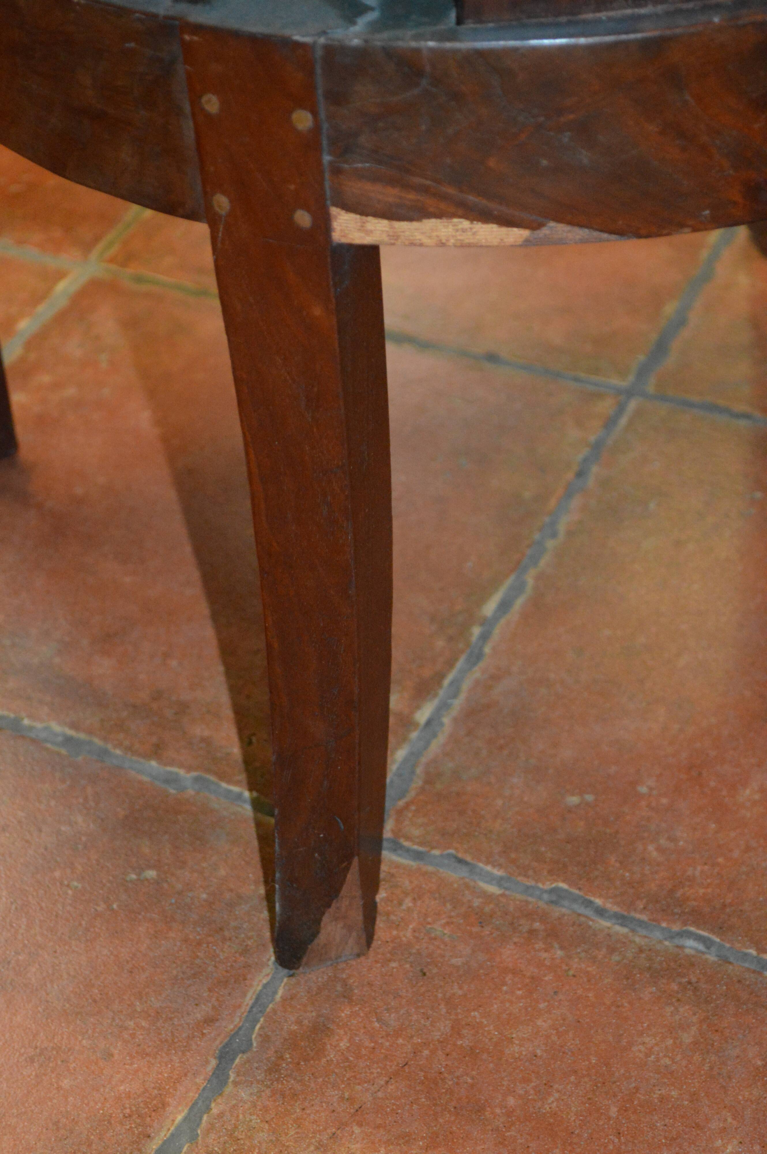 Set of 4 mahogany gondola chairs