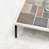 Brutalist square coffee table by Paul Kingma