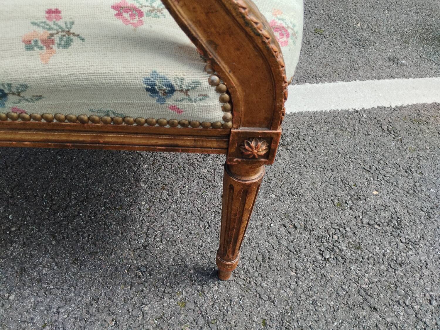 Pair of old Louis XVI style armchairs