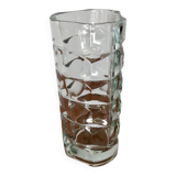 Small triangular faceted art deco vase