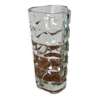 Small triangular faceted art deco vase