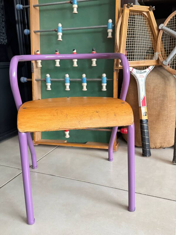Chaise écolier enfant Hitier vintage