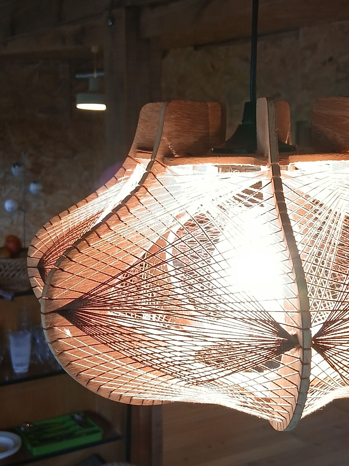 Scandinavian wooden and wire suspension, years