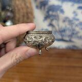 Indian Kutch 800 Silver Open Salt Cellar Pair of 800 Silver Salt Cellars