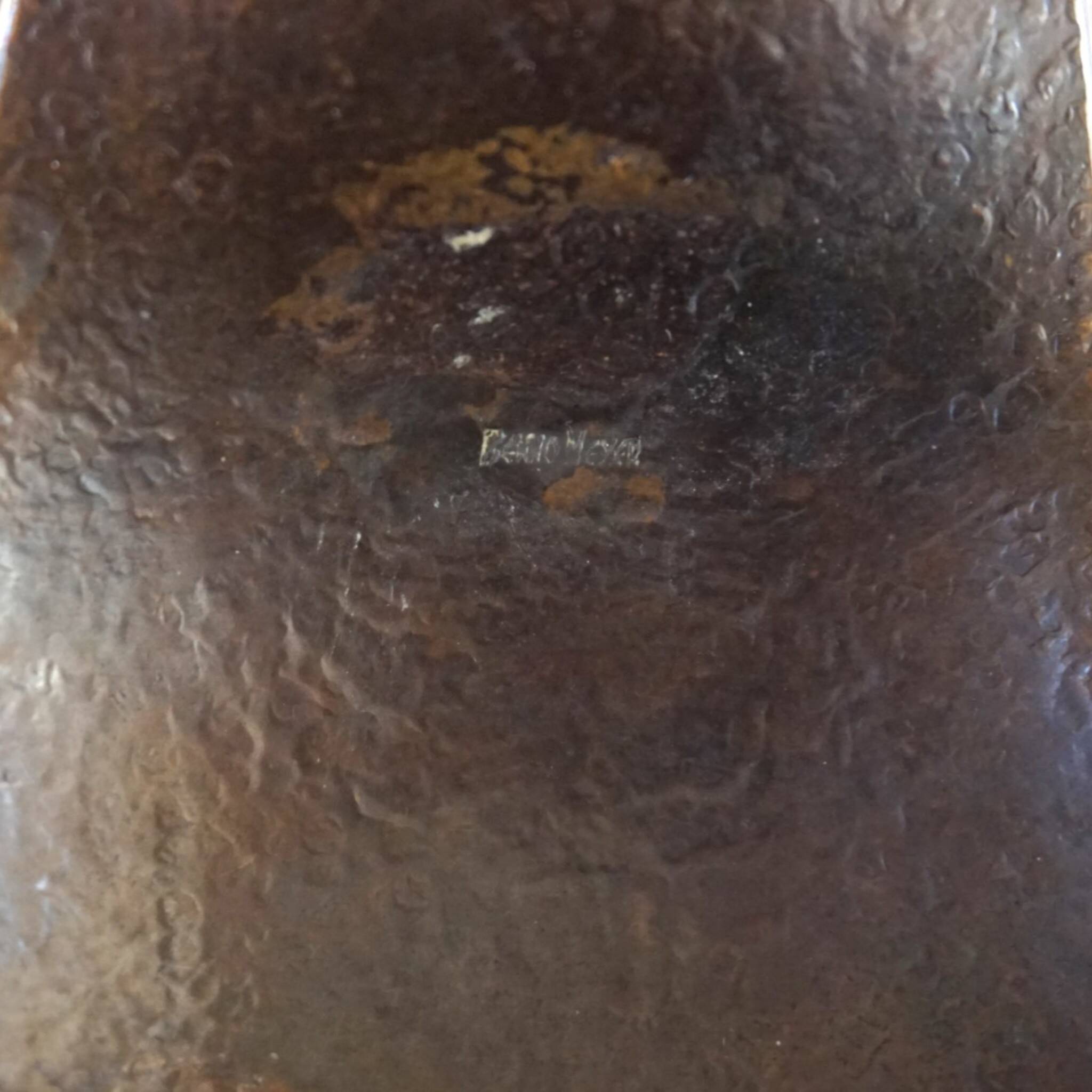 Bauhaus Sculptural Bronze Candlestick by Benno Meyer, 1930