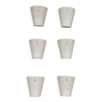 Set of 6 designer plaster wall lights from the Loire Valley editor