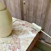 Vintage table lamp by Robert de Schuytener ivory 1960