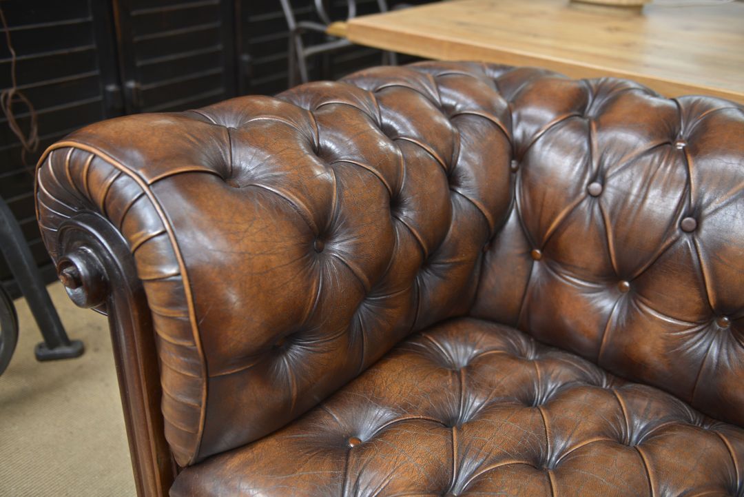 Chesterfield leather sofa