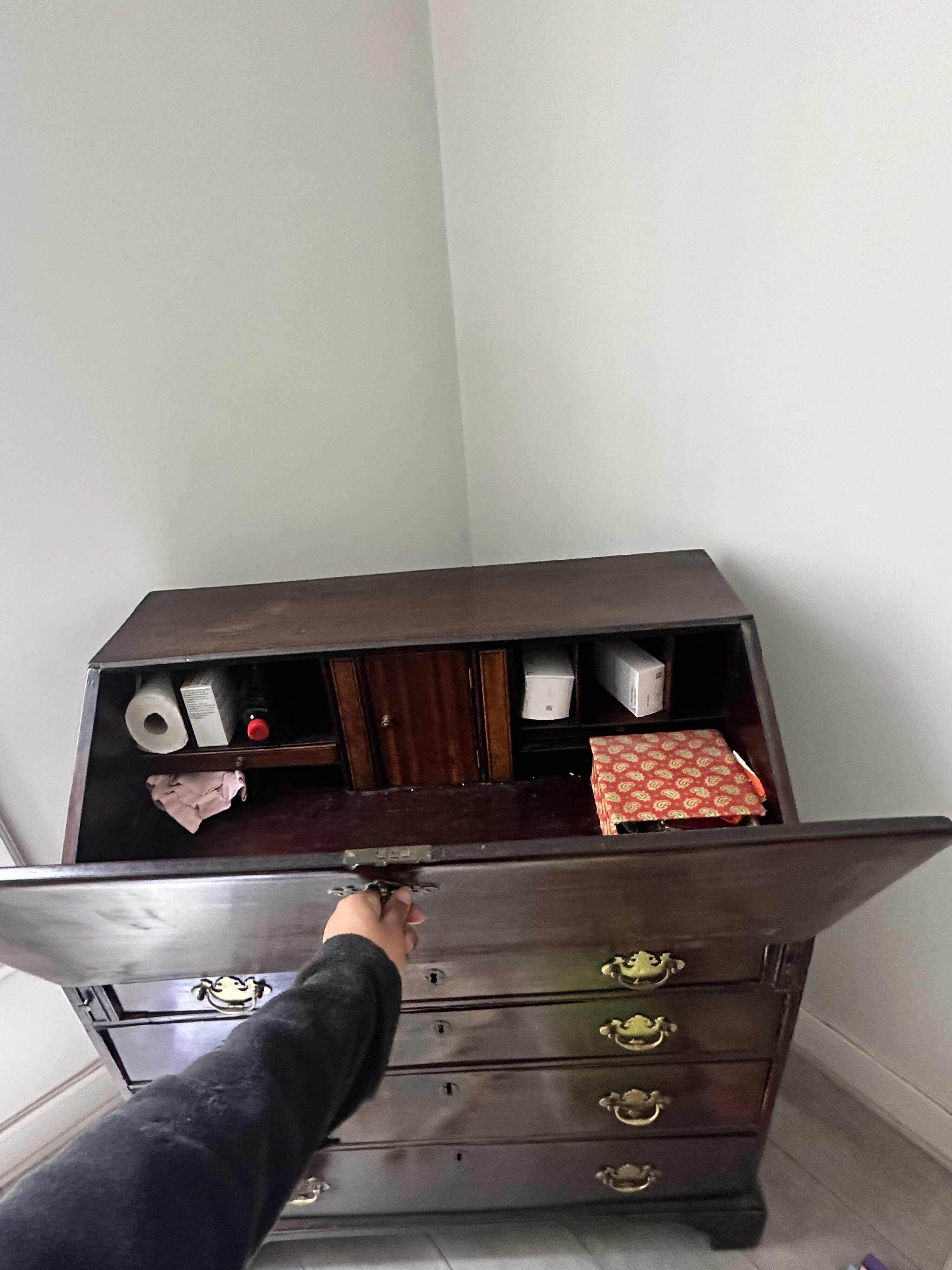 Antique solid wood secretary desk – Late 19th / early 20th century