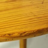 Scandinavian Round Pine Dining Table, 1970s