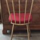 Chaise vintage design métal doré décor bambou