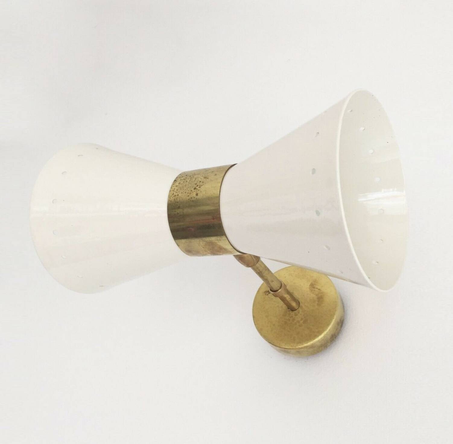 Pair of Italian Diabolo wall lights, 1950s design