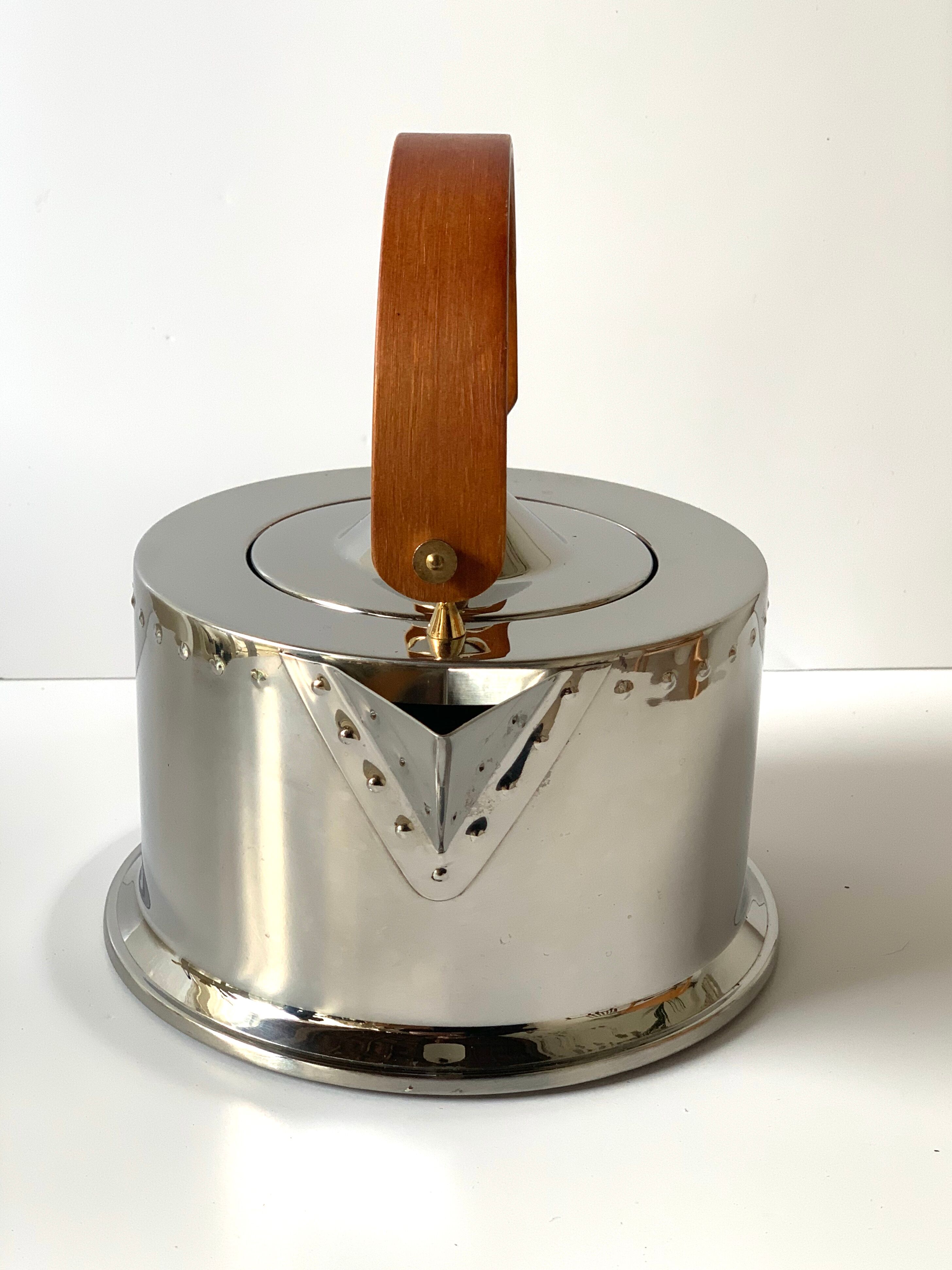 C. Jorgensen Scandinavian teak and stainless steel kettle for Bodum