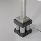 Floor lamp model "Chicago Tribune" in grey and silver enamelled metal, with