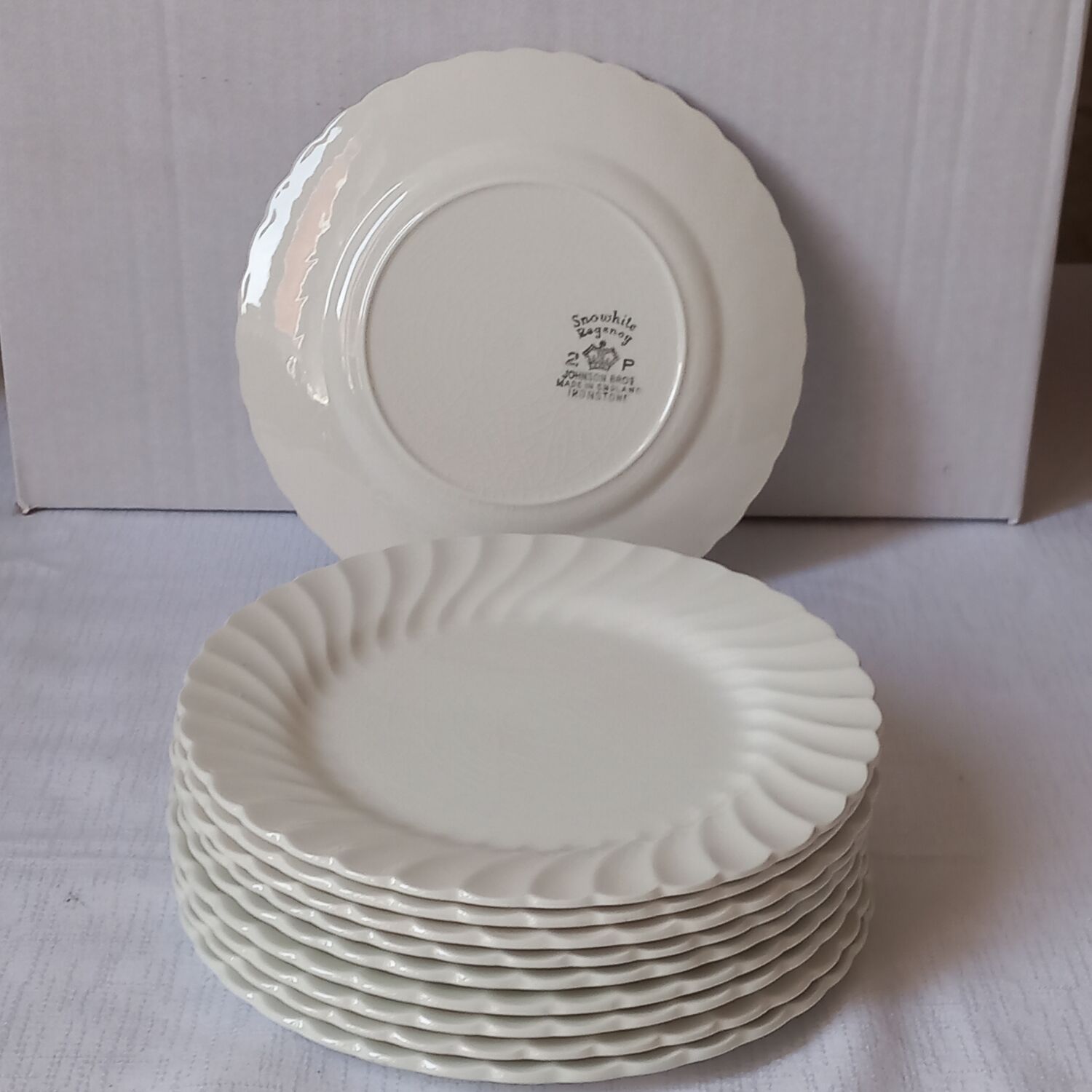 Snowhite Regency Johnson Bros Plates