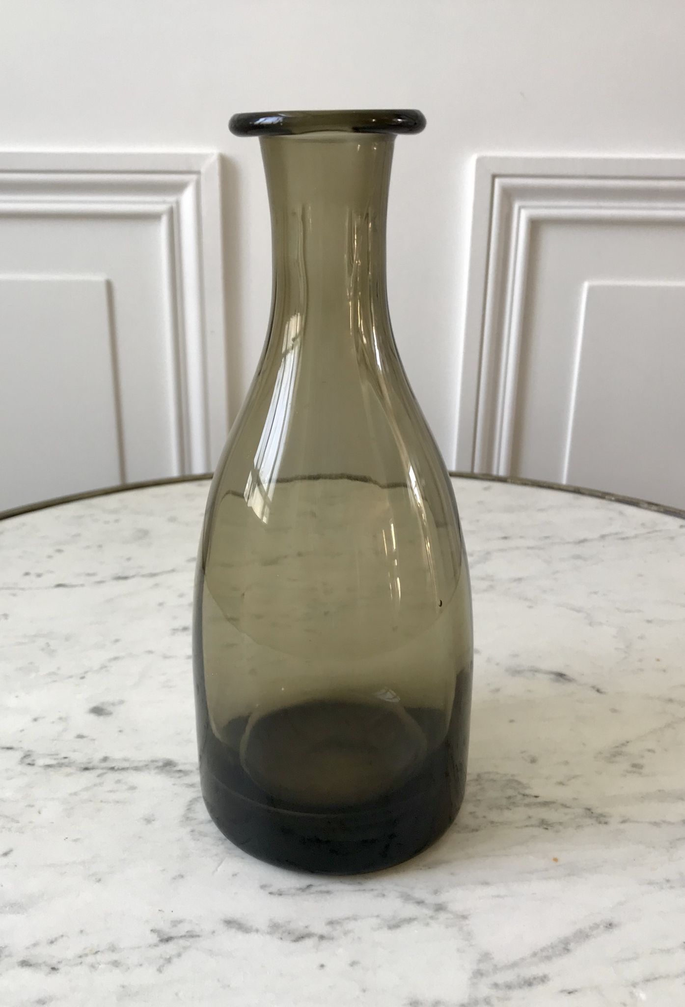 Decanter / pitcher in smoked glass 60s