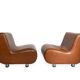 Curve armless armchairs, 1970s
