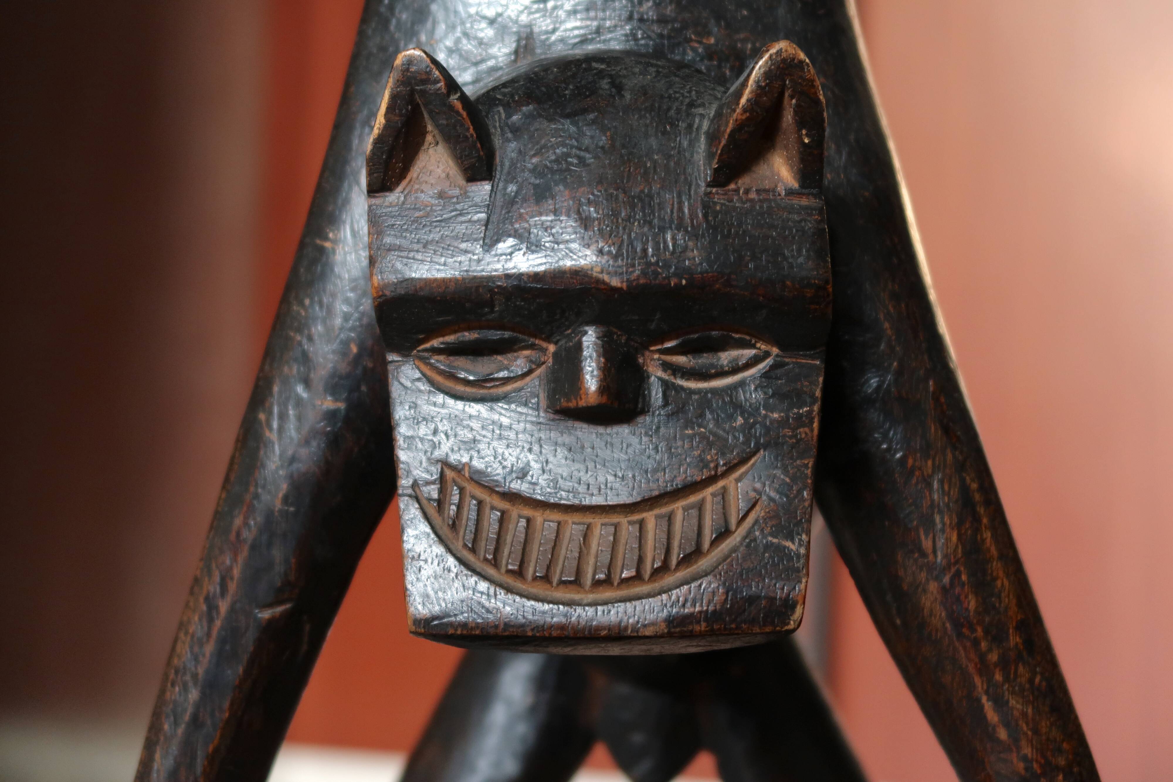 African zoomorphic wooden stool