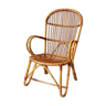 Vintage adult rattan armchair