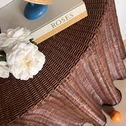 Vintage Console Wicker Trompe-l’Œil  Skirted Ghost Table