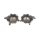 2 solid silver ashtrays, Brazil, 2 pieces of 1000 Reis 1859 + 1860.