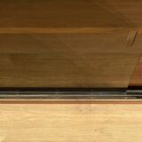 Long Glass Bookcase in Walnut, Rozaffy Style – 1960