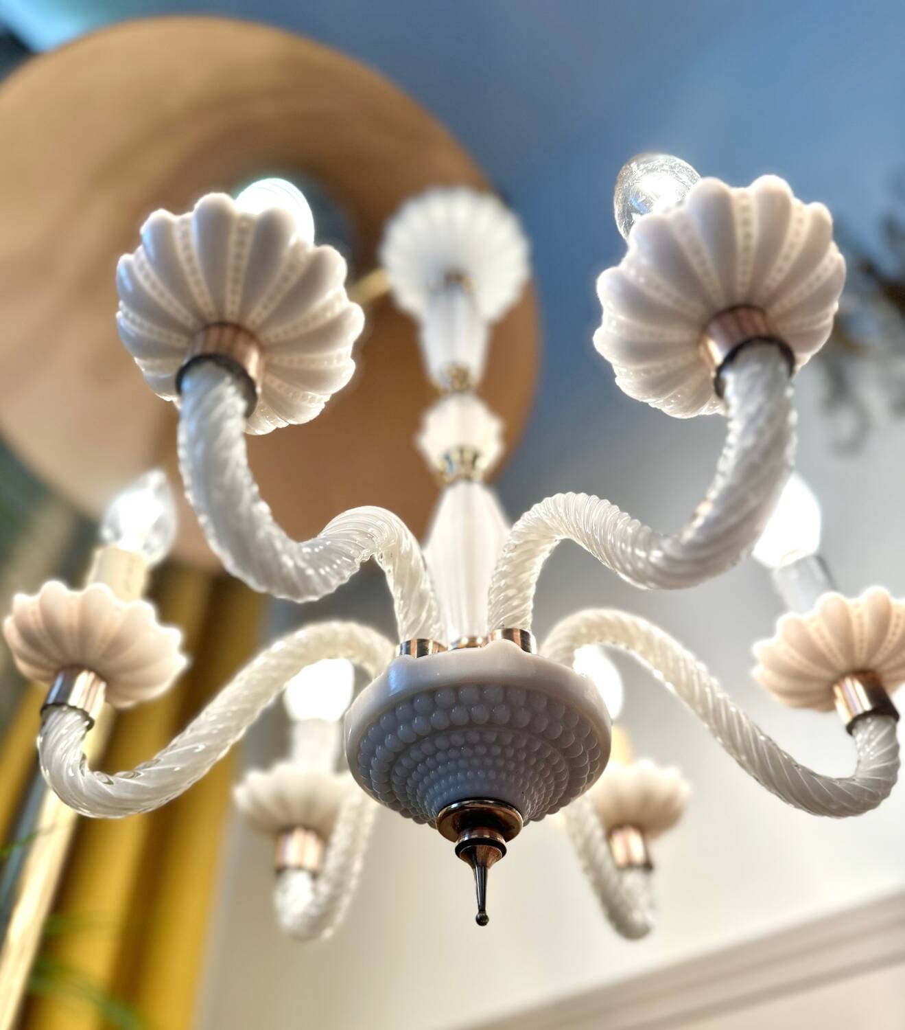 Vintage Murano chandelier in Venetian blown glass