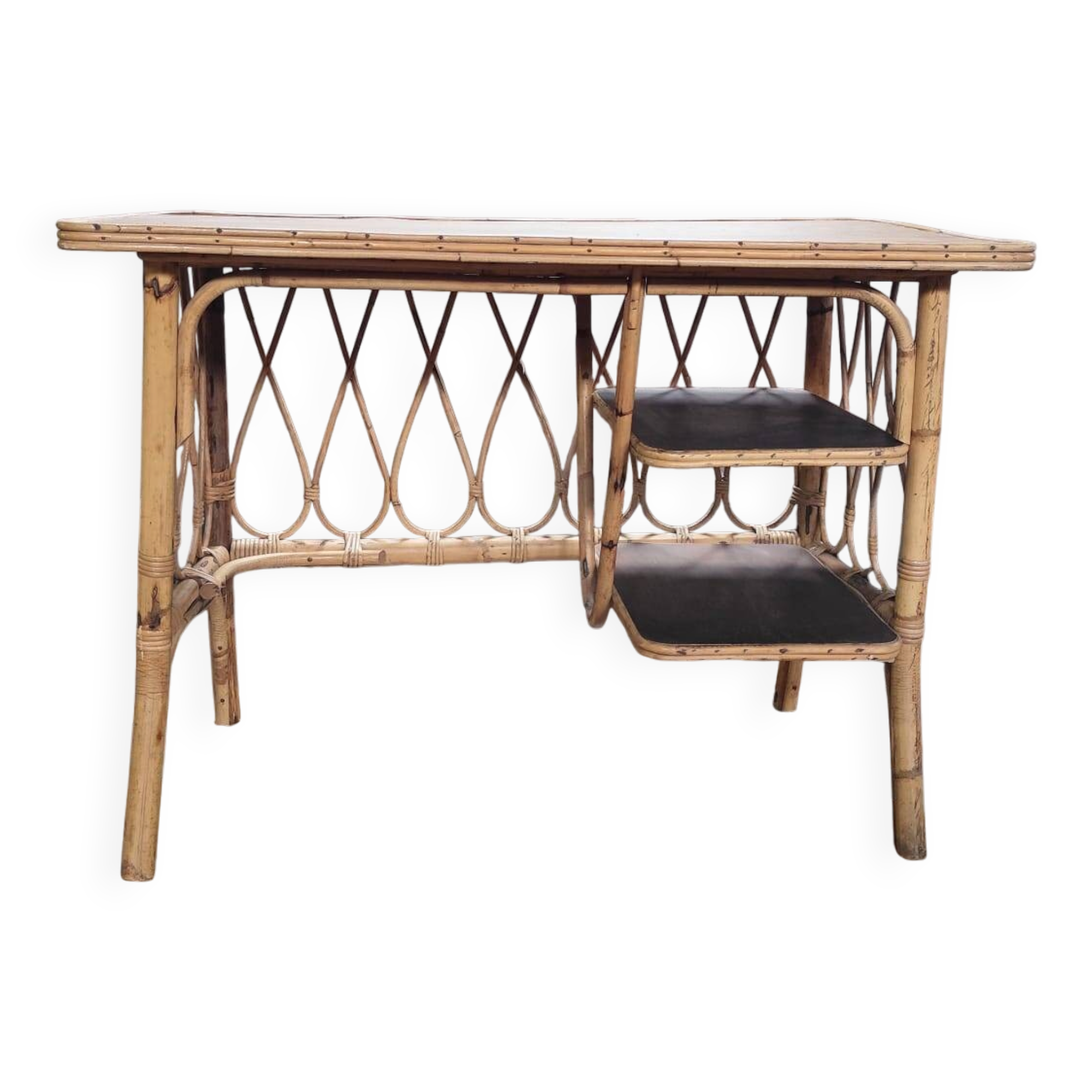 Rattan desk, 1950