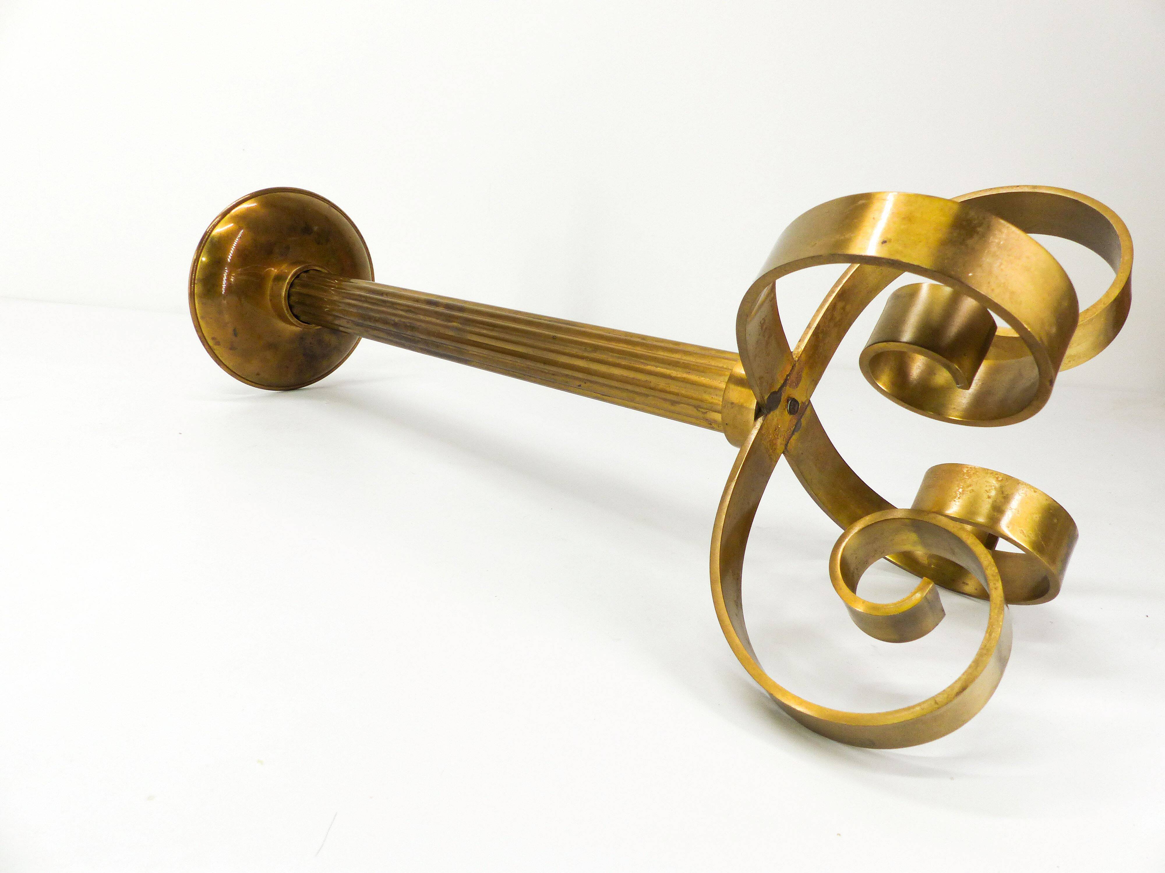 Scandinavian brass candle holder Ivar Ålenius Björk for Ystal Metall 1960