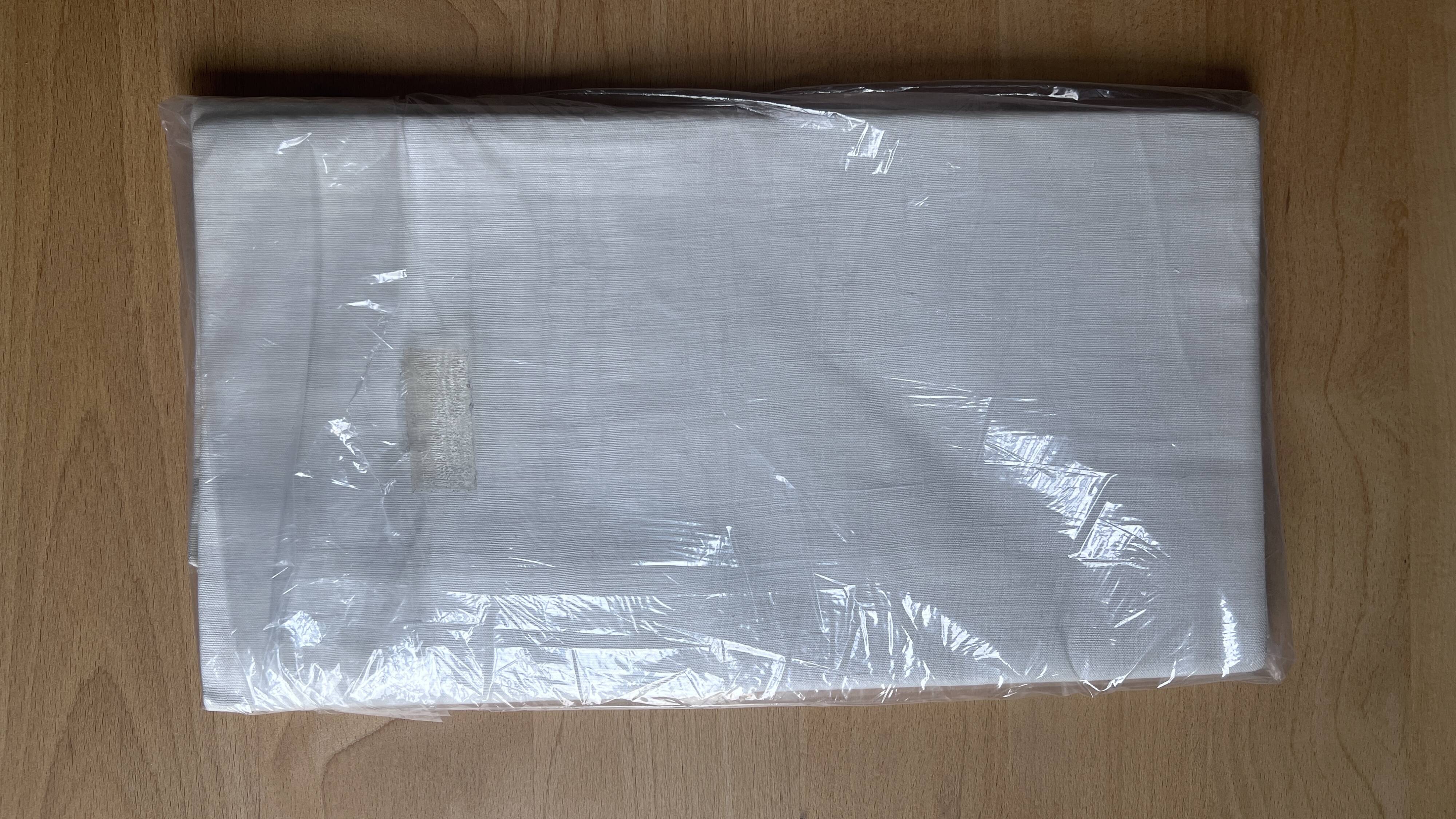 Vintage linen and cotton sheet, new in packaging