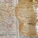 Vintage 60s portable lamp, linen cable.