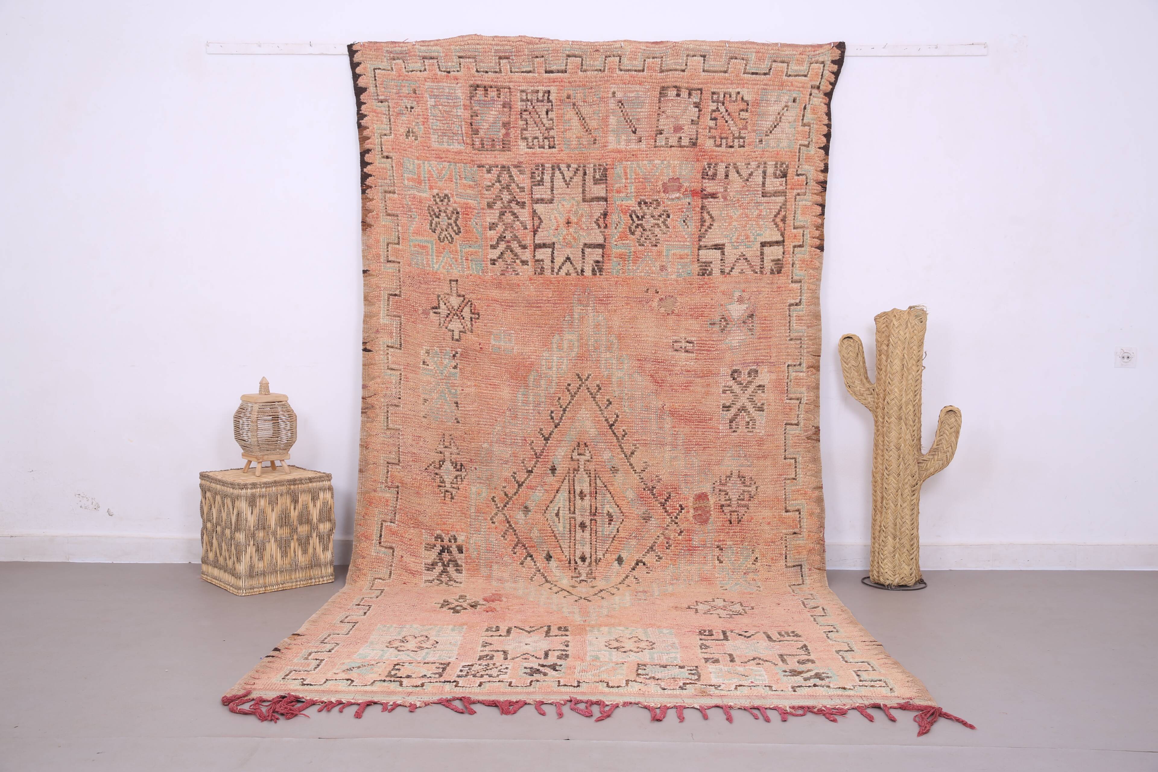 Pink Vintage Moroccan Rug 180 x 344 cm - Berber Wool Rug - Handmade Rug