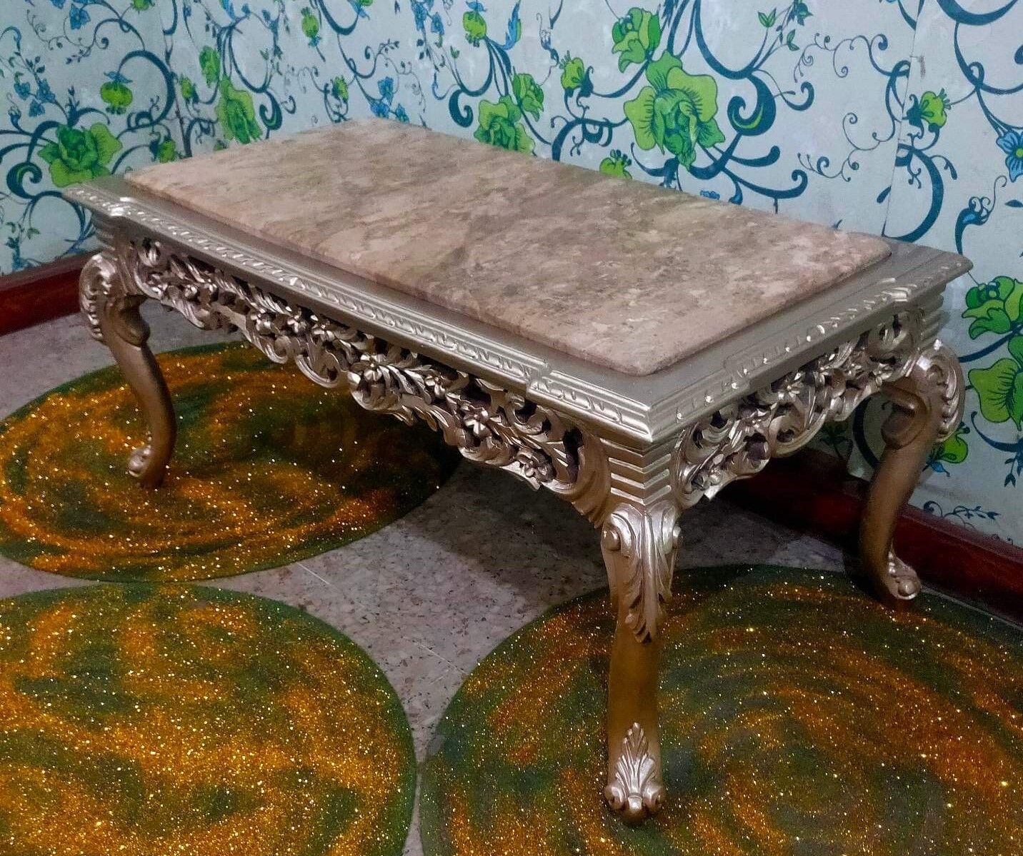 Coffee table with marble