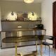 Belgo dining table chrome 1970s smoked glass