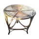 Table tripode vintage en rotin