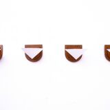 Set of four Art Deco wall lamps, Poland, 1950s.