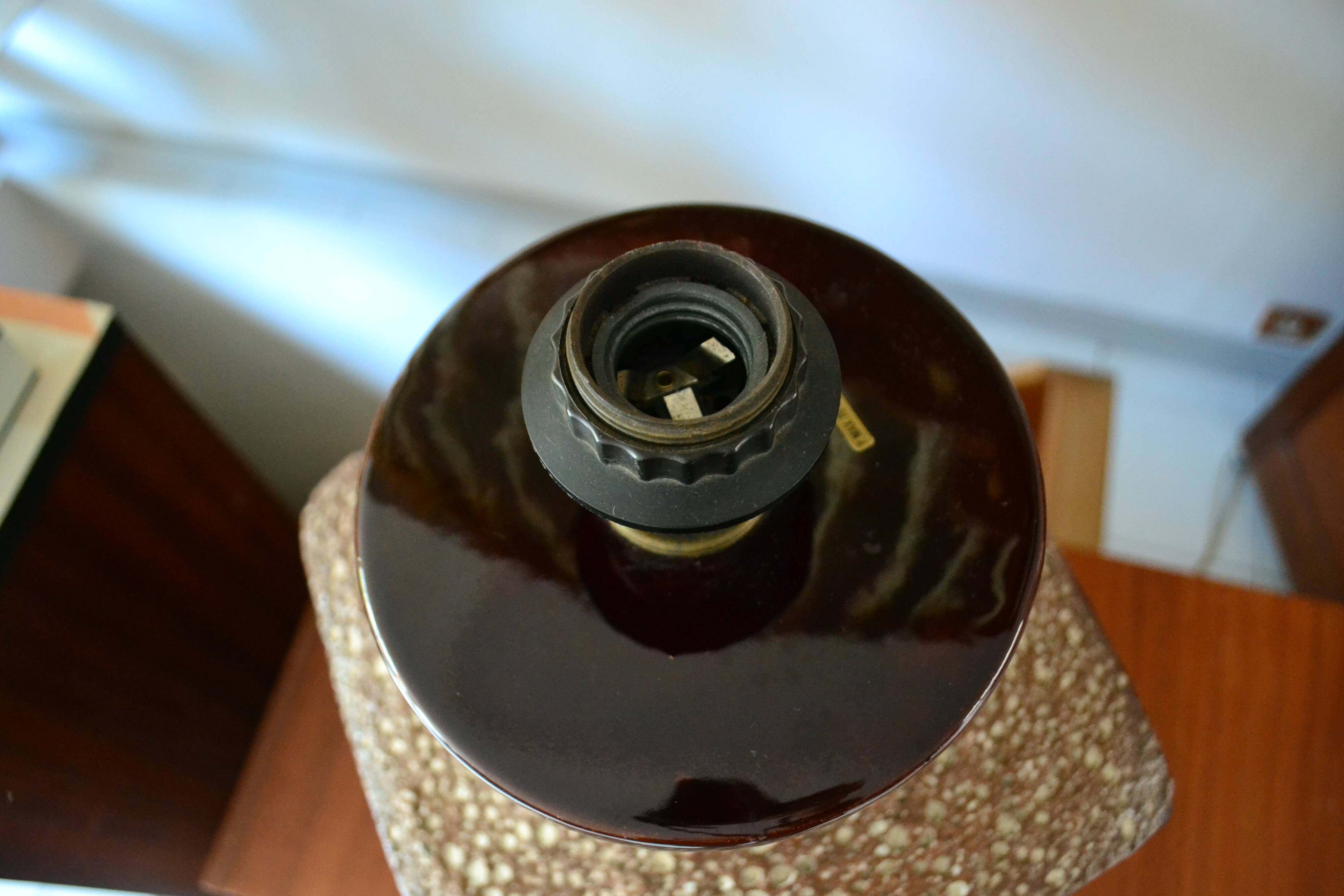 Ceramic lamp base by Cari Zalloni, 1970s
