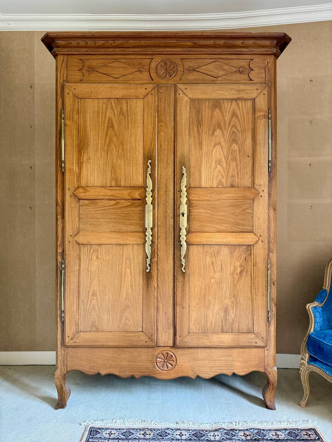 19th century oak wedding armoire