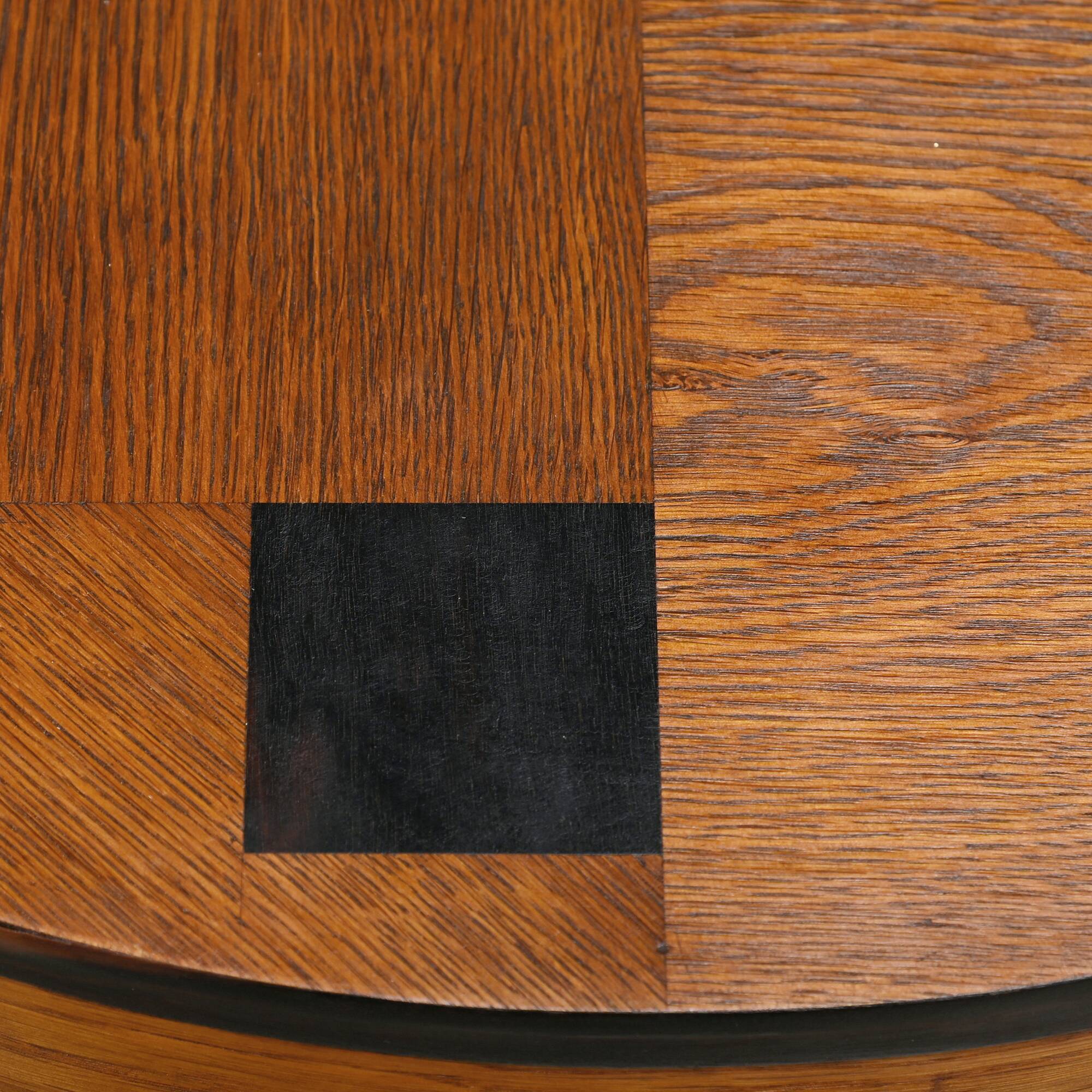 Dutch Art Deco Modernist Amsterdam School side table in Oak