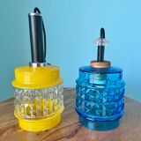 Mid century lamp / Danish lamp shade / 1960's / art deco lamp