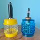 Mid century lamp / Danish lamp shade / 1960's / art deco lamp