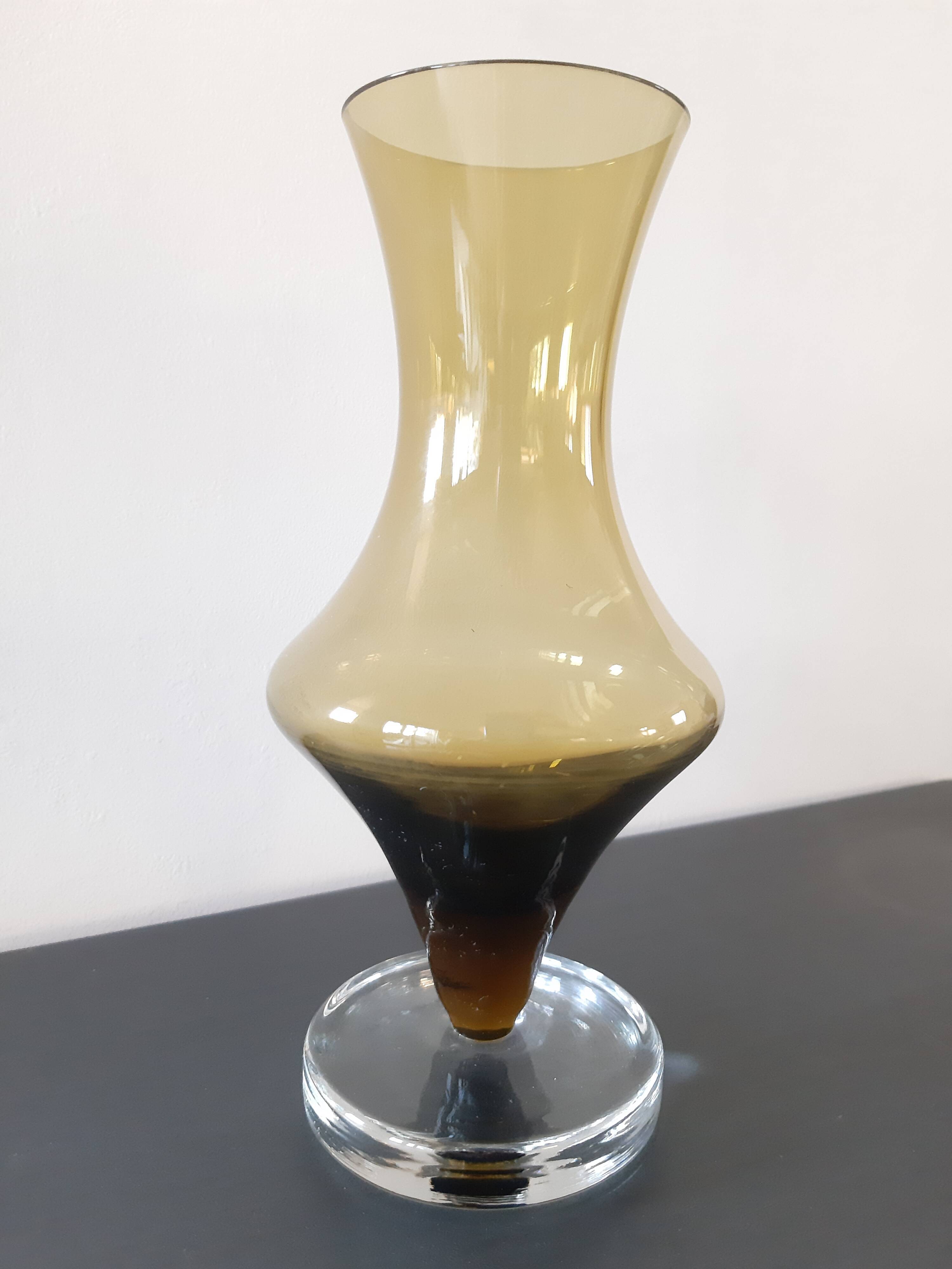 Vintage smoked vase
