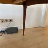 Table années 60 formica et teck extensible 6 à 8 personnes