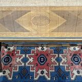 Table basse anglaise en marqueterie, années 50