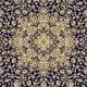 Blue oriental home rug