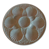Assiette à huîtres en faïence blanche de Longchamp
