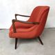 Orange-pink art deco armchair 1930s/40s