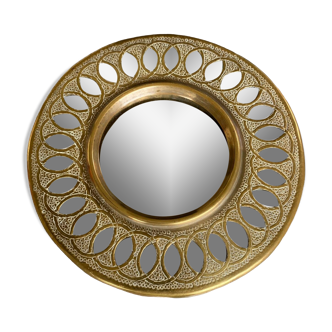 Round copper mirror