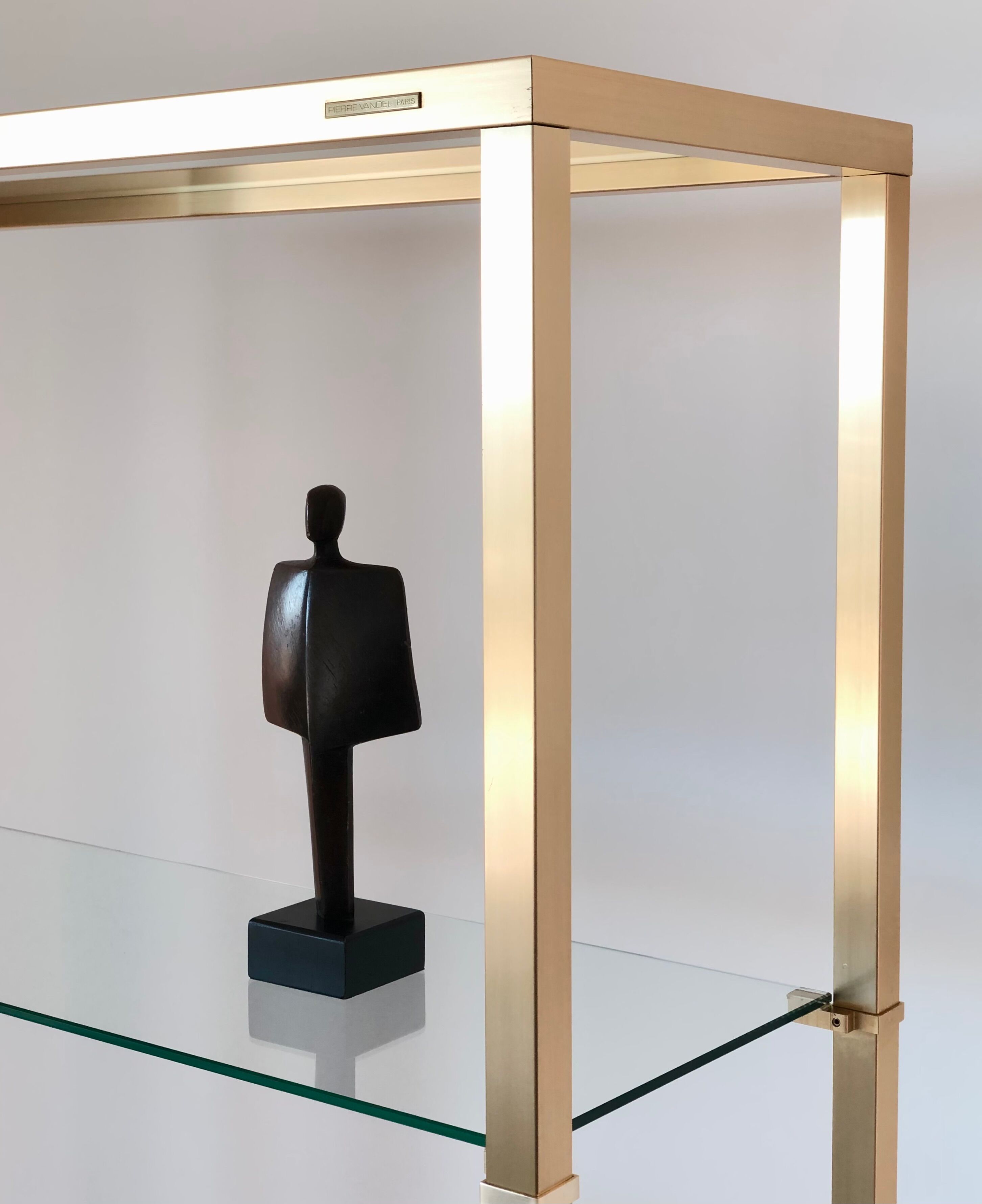 Golden shelf by Pierre Vandel, France 1970s