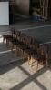 Set of six marcel gascoin chairs model ca, arhec edition.